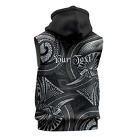 Personalised Polynesia Zodiac Cancer Sleeveless Hoodie Galaxy Polynesian Pattern Chest Tattoo Style