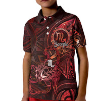 Personalised Polynesia Zodiac Scorpio Kid Polo Shirt Galaxy Polynesian Pattern Chest Tattoo Style
