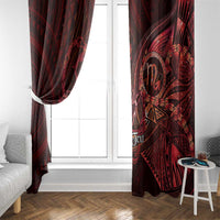 Personalised Polynesia Zodiac Scorpio Window Curtain Galaxy Polynesian Pattern Chest Tattoo Style