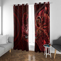 Personalised Polynesia Zodiac Scorpio Window Curtain Galaxy Polynesian Pattern Chest Tattoo Style