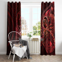 Personalised Polynesia Zodiac Scorpio Window Curtain Galaxy Polynesian Pattern Chest Tattoo Style