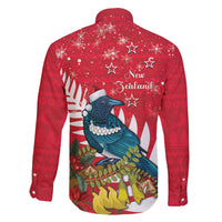 New Zealand Christmas In July Family Matching Summer Maxi Dress and Hawaiian Shirt Tui Bird With Kowhai Meri Kirihimete LT14 - Polynesian Pride