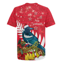 New Zealand Christmas In July Rugby Jersey Tui Bird With Kowhai Meri Kirihimete
