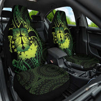 Kia Orana Kuki Airani Car Seat Cover Cook Islands Tangaroa God Tatau Green