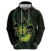 Kia Orana Kuki Airani Hoodie Cook Islands Tangaroa God Tatau Green