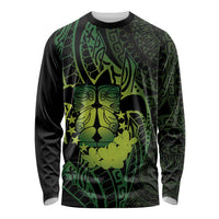 Kia Orana Kuki Airani Long Sleeve Shirt Cook Islands Tangaroa God Tatau Green