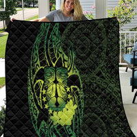 Kia Orana Kuki Airani Quilt Cook Islands Tangaroa God Tatau Green