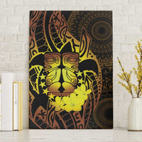 Kia Orana Kuki Airani Canvas Wall Art Cook Islands Tangaroa God Tatau Gold