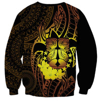 Kia Orana Kuki Airani Sweatshirt Cook Islands Tangaroa God Tatau Gold