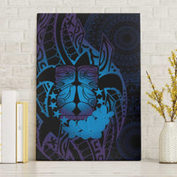 Kia Orana Kuki Airani Canvas Wall Art Cook Islands Tangaroa God Tatau Purple