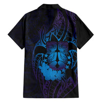 Kia Orana Kuki Airani Family Matching Short Sleeve Bodycon Dress and Hawaiian Shirt Cook Islands Tangaroa God Tatau Purple