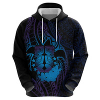 Kia Orana Kuki Airani Hoodie Cook Islands Tangaroa God Tatau Purple