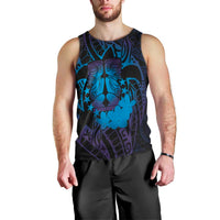 Kia Orana Kuki Airani Men Tank Top Cook Islands Tangaroa God Tatau Purple