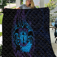 Kia Orana Kuki Airani Quilt Cook Islands Tangaroa God Tatau Purple