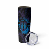 Kia Orana Kuki Airani Skinny Tumbler Cook Islands Tangaroa God Tatau Purple