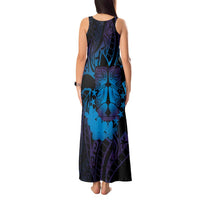 Kia Orana Kuki Airani Tank Maxi Dress Cook Islands Tangaroa God Tatau Purple