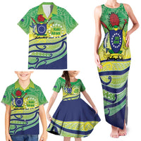 Te Maeva Nui Cook Islands Family Matching Tank Maxi Dress and Hawaiian Shirt 60th Independence Anniversary Proud