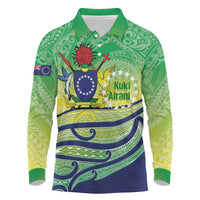 Te Maeva Nui Cook Islands Long Sleeve Polo Shirt 60th Independence Anniversary Proud