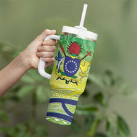 Te Maeva Nui Cook Islands Tumbler With Handle 60th Independence Anniversary Proud