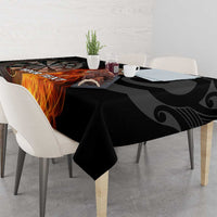 Personalised Aotearoa Darts Tablecloth Maori Koru Flaming Dartboard