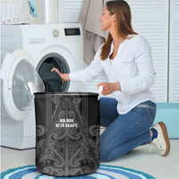 Maori Language Week Laundry Basket Kia Mau Ki To Ukaipo Grey Color LT14 - Polynesian Pride
