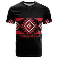 Aotearoa Atua Tumatauenga Personalised T Shirt Maori God Of War Taniko Motifs LT14 Red - Polynesian Pride