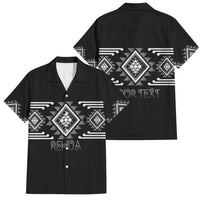 Aotearoa Atua Rehua Personalised Family Matching Tank Maxi Dress and Hawaiian Shirt Maori God Of Healing Taniko Motifs LT14 Dad's Shirt - Short Sleeve Grey - Polynesian Pride