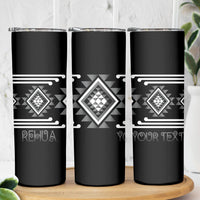 Aotearoa Atua Rehua Personalised Skinny Tumbler Maori God Of Healing Taniko Motifs LT14 - Polynesian Pride