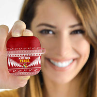 Tonga Rugby Christmas AirPods Case Mate Maa Tonga Ngatu Pattern - Polynesian Pride