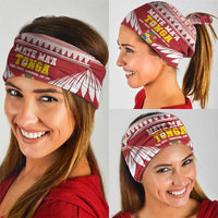 Tonga Rugby Christmas Neck Gaiter Mate Maa Tonga Ngatu Pattern - Polynesian Pride