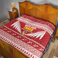 Tonga Rugby Christmas Quilt Mate Maa Tonga Ngatu Pattern - Polynesian Pride