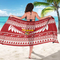 Tonga Rugby Christmas Sarong Mate Maa Tonga Ngatu Pattern - Polynesian Pride