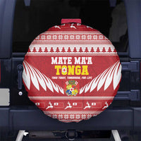 Tonga Rugby Christmas Spare Tire Cover Mate Maa Tonga Ngatu Pattern - Polynesian Pride