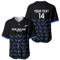 New Zealand Silver Fern Cricket Custom Baseball Jersey Black Cap T20 Version - Polynesian Pride
