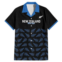 New Zealand Silver Fern Cricket Custom Family Matching Mermaid Dress and Hawaiian Shirt Black Cap T20 Version LT14 Dad's Shirt - Short Sleeve Black - Polynesian Pride