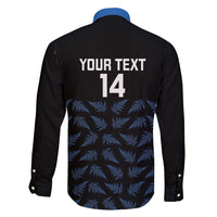 New Zealand Silver Fern Cricket Custom Family Matching Off Shoulder Short Dress and Hawaiian Shirt Black Cap T20 Version LT14 - Polynesian Pride