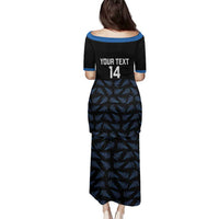 New Zealand Silver Fern Cricket Custom Family Matching Puletasi and Hawaiian Shirt Black Cap T20 Version LT14 - Polynesian Pride