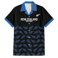 New Zealand Silver Fern Cricket Custom Family Matching Short Sleeve Bodycon Dress and Hawaiian Shirt Black Cap T20 Version LT14 Dad's Shirt - Short Sleeve Black - Polynesian Pride