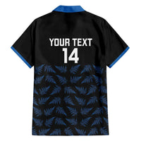 New Zealand Silver Fern Cricket Custom Hawaiian Shirt Black Cap T20 Version - Polynesian Pride