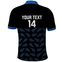 New Zealand Silver Fern Cricket Custom Polo Shirt Black Cap T20 Version - Polynesian Pride