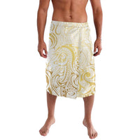 Gold And White Aoteara Horse Racing Lavalava NZ Maori Pattern