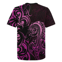 Pink Aoteara Horse Racing Rugby Jersey NZ Maori Pattern
