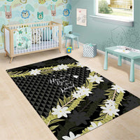 Born And Raised Aloha Hawaii Area Rug Kanaka Kakau Hawaiian Tiare Pakalana Lei - Polynesian Pride