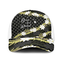 Born And Raised Aloha Hawaii Baseball Net Cap Kanaka Kakau Hawaiian Tiare Pakalana Lei - Polynesian Pride