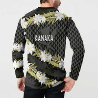 Born And Raised Aloha Hawaii Button Sweatshirt Kanaka Kakau Hawaiian Tiare Pakalana Lei - Polynesian Pride