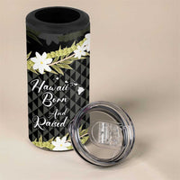 Born And Raised Aloha Hawaii 4 in 1 Can Cooler Tumbler Kanaka Kakau Hawaiian Tiare Pakalana Lei LT14 - Polynesian Pride