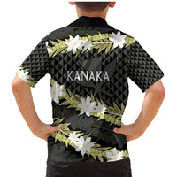 Born And Raised Aloha Hawaii Family Matching Mermaid Dress and Hawaiian Shirt Kanaka Kakau Hawaiian Tiare Pakalana Lei LT14 - Polynesian Pride
