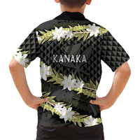 Born And Raised Aloha Hawaii Family Matching Short Sleeve Bodycon Dress and Hawaiian Shirt Kanaka Kakau Hawaiian Tiare Pakalana Lei LT14 - Polynesian Pride