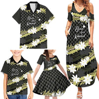 Born And Raised Aloha Hawaii Family Matching Summer Maxi Dress and Hawaiian Shirt Kanaka Kakau Hawaiian Tiare Pakalana Lei - Polynesian Pride