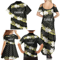 Born And Raised Aloha Hawaii Family Matching Summer Maxi Dress and Hawaiian Shirt Kanaka Kakau Hawaiian Tiare Pakalana Lei LT14 - Polynesian Pride